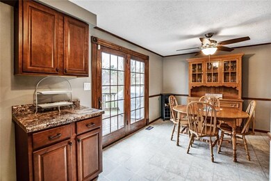 Kitchen & Dining w/Lighted Ceiling Fan