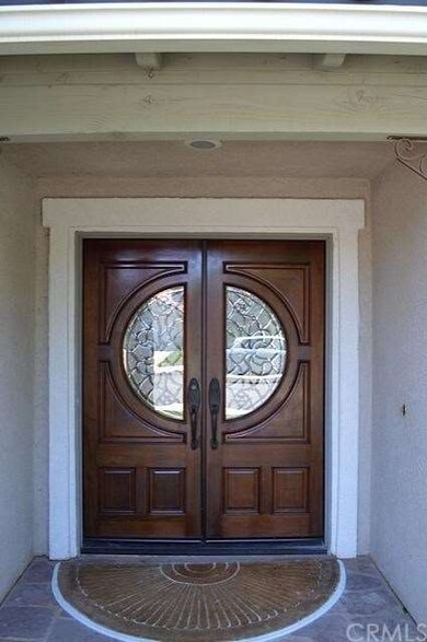 Leaded glass, double door entry