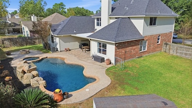 Aerial view of back and some side yard 7411 Stonesfield Place