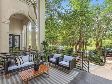 This inviting patio features space for modern outd