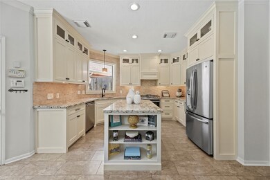 Imagine cooking in this marvelous gourmet kitchen.