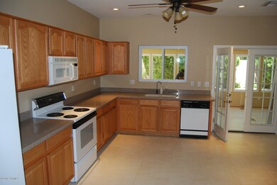 Wide open bright kitchen