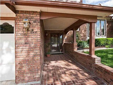 Covered walkway with classy brick pavers