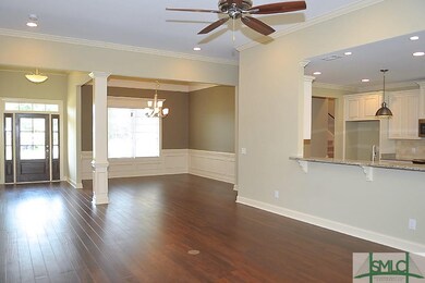 This is a view of the foyer and dining room from t