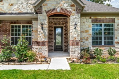 The decorative brick and stone accents make a very