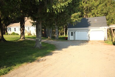 Garage and house
