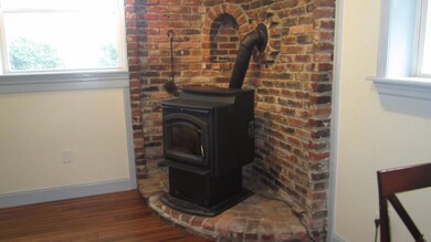 Pellet Stove on Custom Hearth
