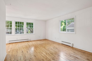 East and south windows in Living Room.