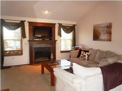 Living room with fireplace