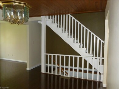 Steps up to bedroom level and to finished lower le