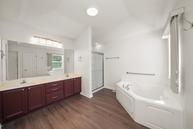 Primary Bathroom AFTER new flooring