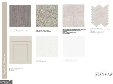 Design Selections.  Home is under construction and selections are subject to change.