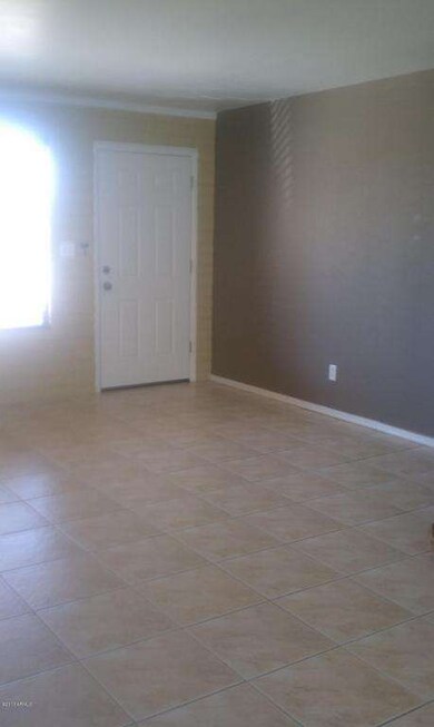 front door and living room