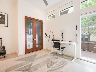 Office space with french doors, plenty of natural