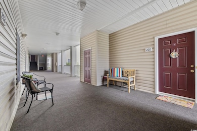 Exterior space with a porch