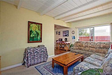 Living room in back unit