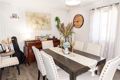 Living room used as dining