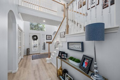 Situated on a cul-de-sac, this gorgeous home has countless upgrades including new flooring throughout, fresh interior paint, upgraded kitchen, updated fireplace, new dishwasher, and designer lighting.