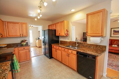 Kitchen with granite counter tops