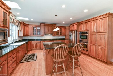 Cherry cabinets and loads of counter space. Perfec