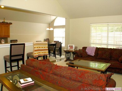 Another view of the open living, casual dining and