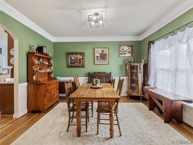 Another view of dining room with large picture win