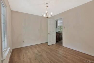 Dining Room has new flooring and neutral paint.  G