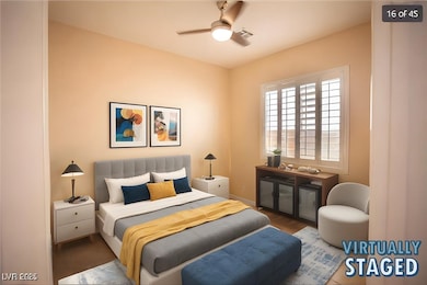 Bedroom 2 with walk in closet - virtually staged