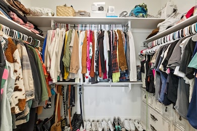 View of walk in closet