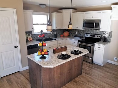 open kitchen w/ island