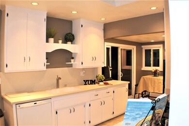 Corian Counter Tops. Vintage built in Shelving
