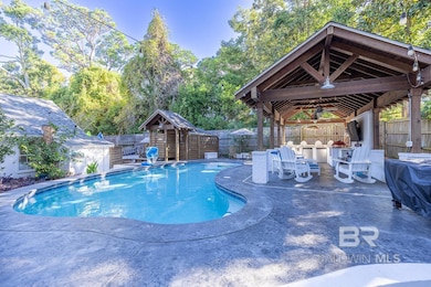 pool and outdoor kitchen