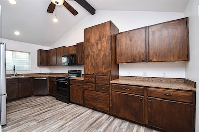 A look into this beautiful kitchen. Freshly staine