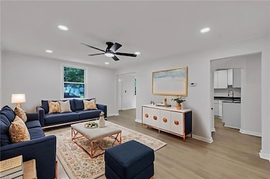 Virtually staged living room