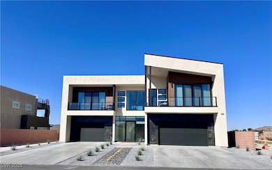 Modern home featuring a balcony with fantastic views.