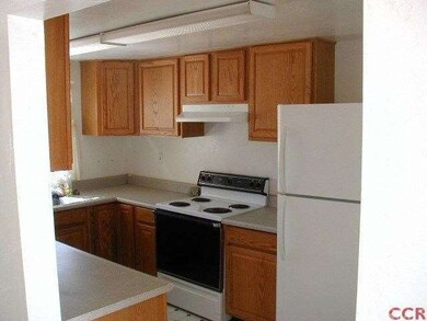 Kitchen in the single story house.