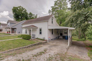 Front yard and covered parking
