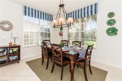 Dining area overlooking private back yard.