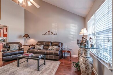 Enter a Great Room that has been recently re-floored with wood floors for warmth and beauty.  Classically designed with SOARING CEILINGS, this room serves as the main space for entry and gathering...  