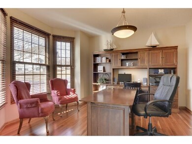 The office is located off the elegant two-story fo