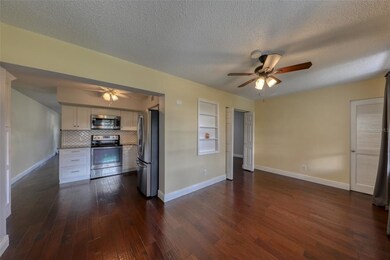 The view of the kitchen from the Florida room.