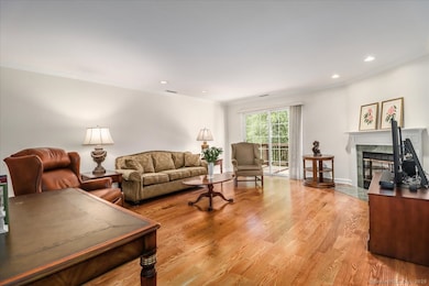 Living room with gas fireplace, crown molding, new