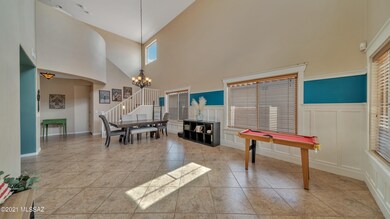 Soaring Ceilings in Living/Dining Room