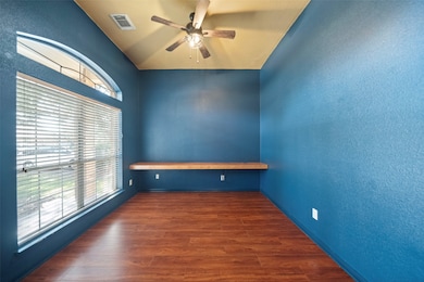 View upon entry with flex room on the right.