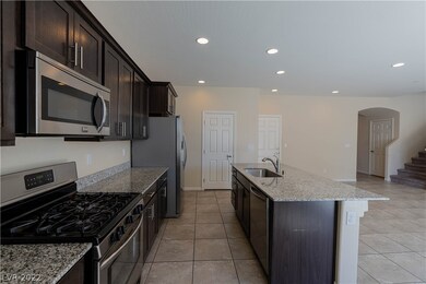 kitchen opens to family room