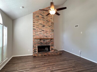 Living room with fireplace