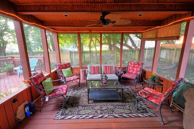 Screened-in porch just off the kitchen
