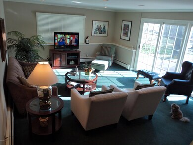 Family Room with sliding doors to deck