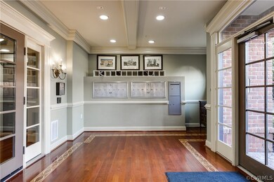 Mailboxes + secrity pad opens to lobby