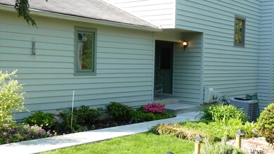 Spring shot of entry/walkway